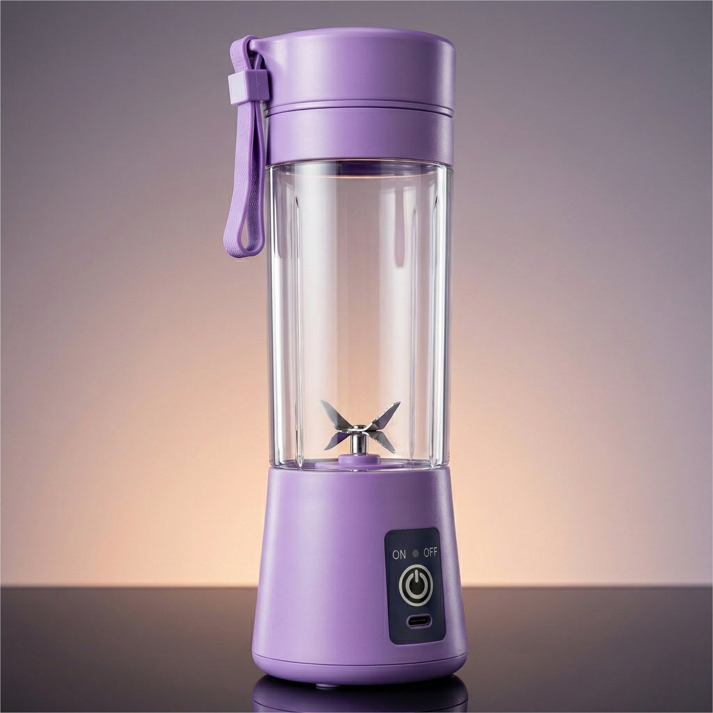 Portable USB Fruit Blender _ 6 Blade Juicer