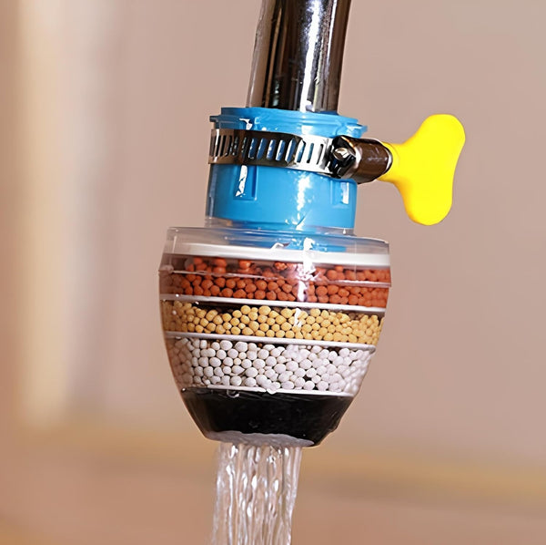 6-Layer Faucet Water Filter | Anti-Splash Water Purifier for Kitchen & Bathroom