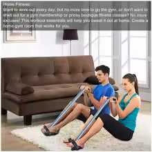 Tummy Trimmer Fitness Rod – Belly Fat Burner Home Workout Exercise Spring Bar for Abs