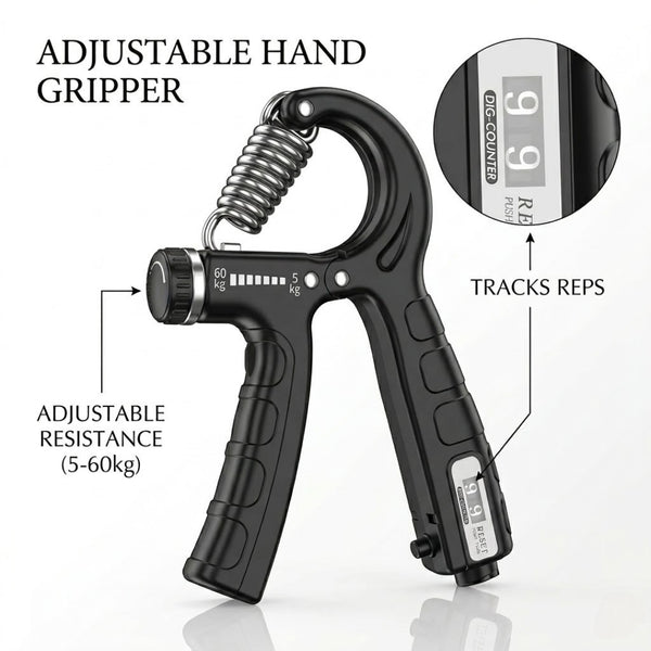 Adjustable Hand Gripper With Counter